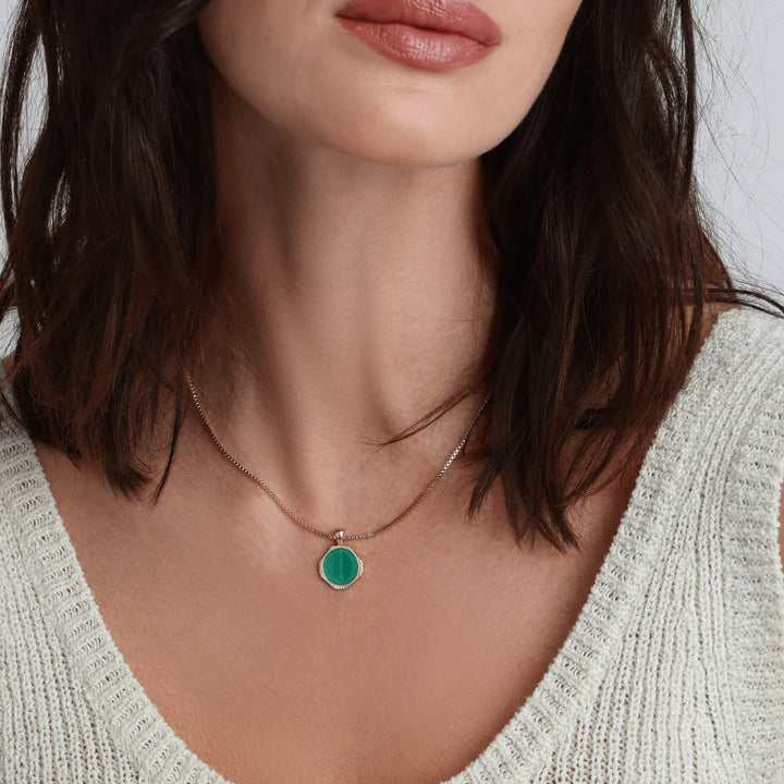 Joy Dravecky Sofia Pendant Necklace Seafoam Green