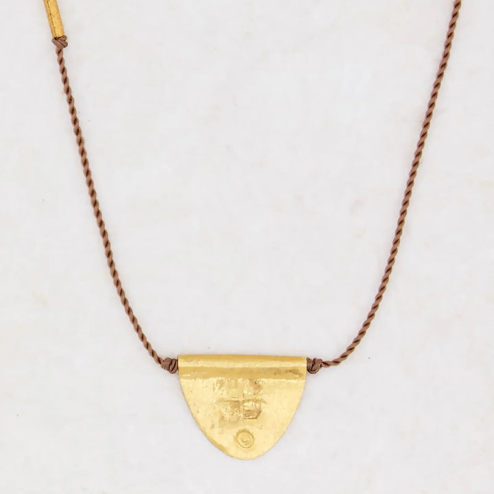 River Song 14K Turkish Gold Halfmoon Talisman Necklace