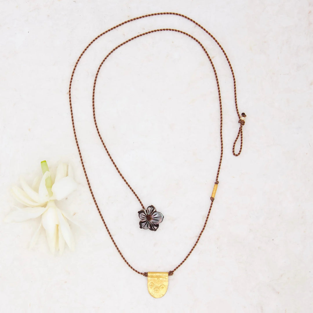 River Song 14K Turkish Gold Tab Talisman Necklace