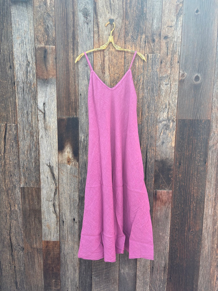 Milio Milano Italian Linen Maxi Slip- Orchid