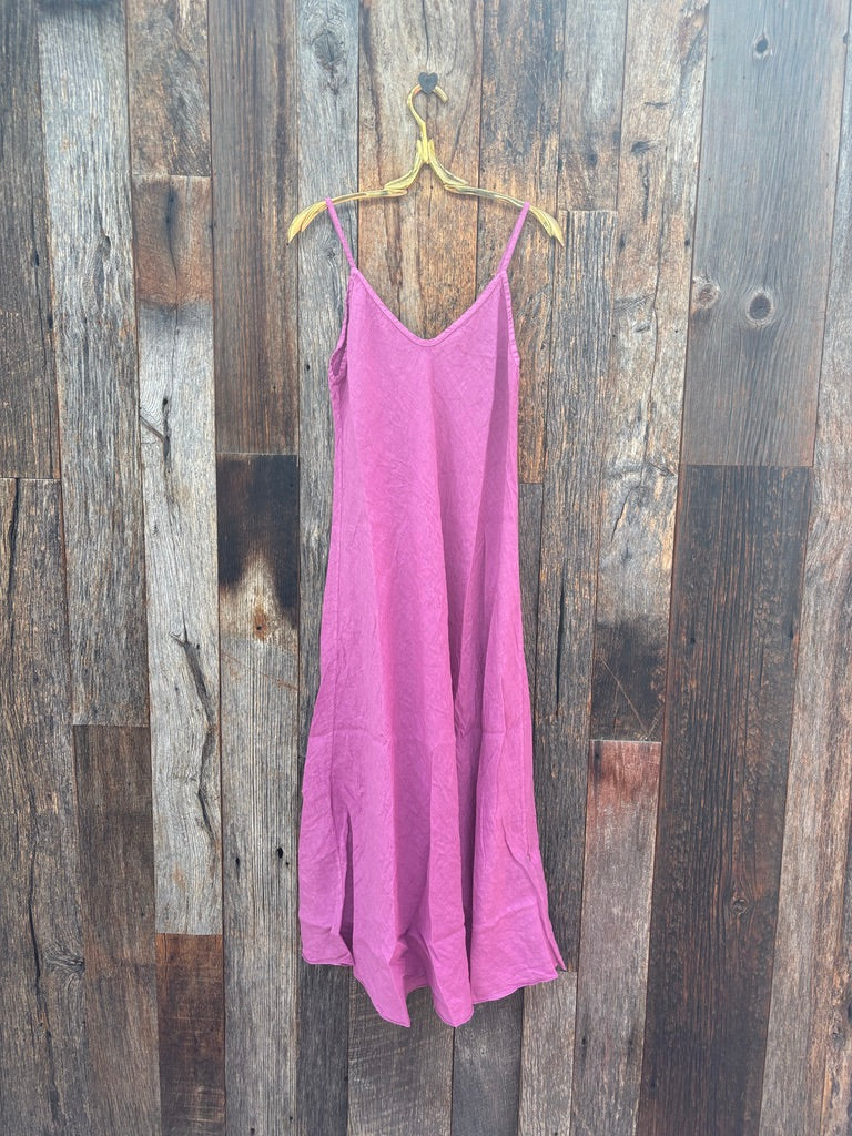 Milio Milano Italian Linen Maxi Slip- Orchid