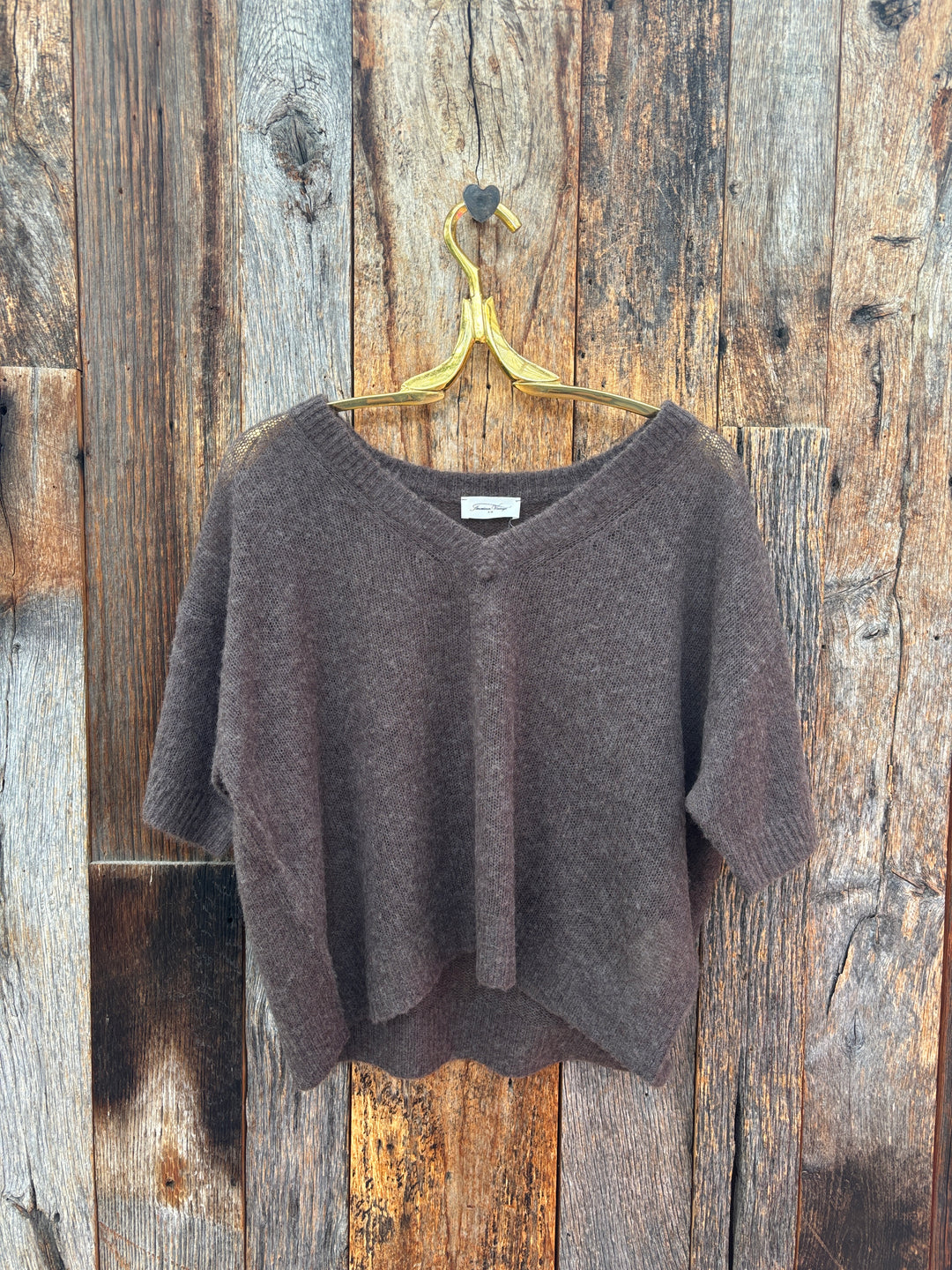 American Vintage Short Sleeve Bodyrow Jumper - Herisson Chine