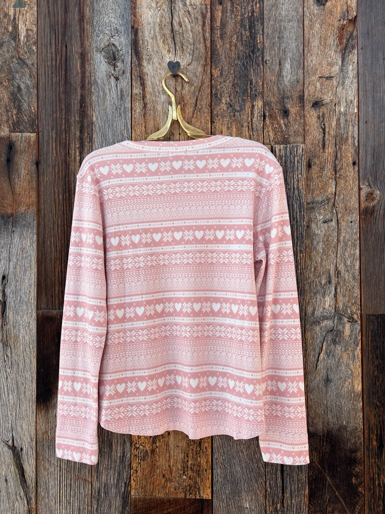 Dylan Homebody Henley Pink/Soft White
