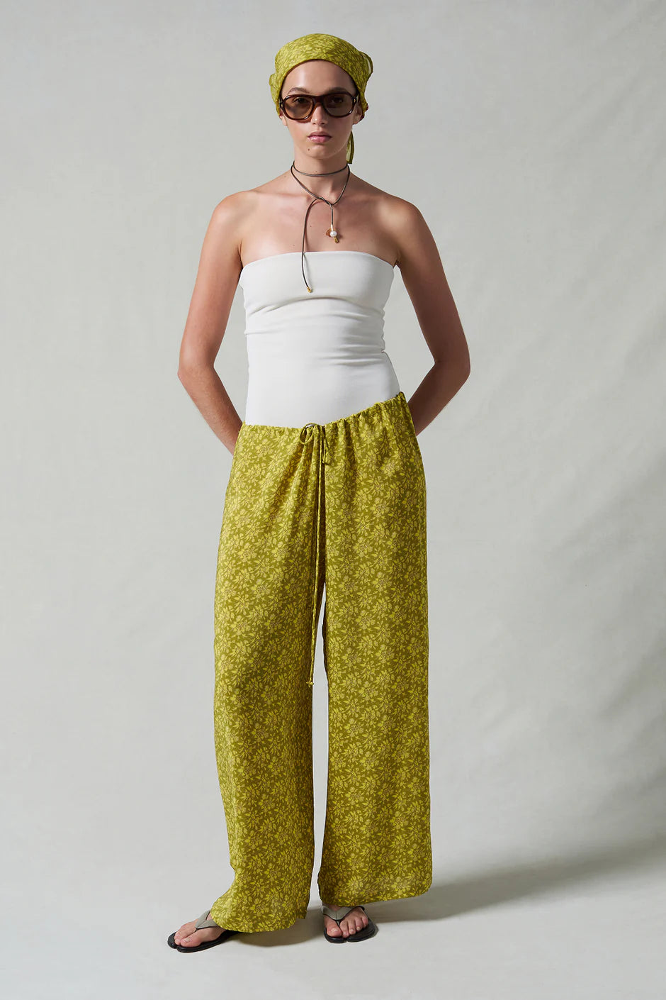 Chan Luu Silk Pants DF-PT-5015- Mustard