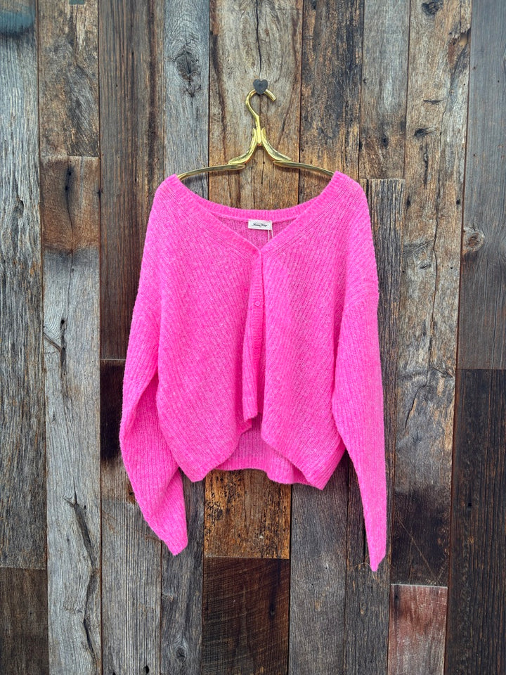 American Vintage Cardigan - Petunia Fluo Chine