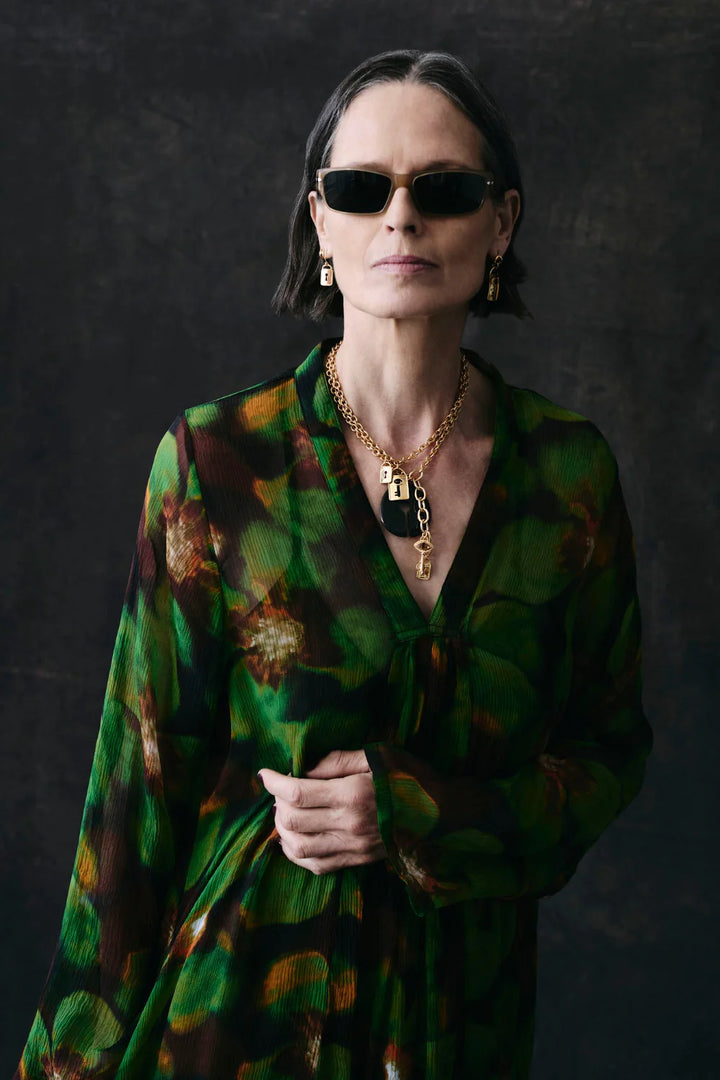 Chan Luu Double Lock Charm Necklace Gold NGZ-15435 GP