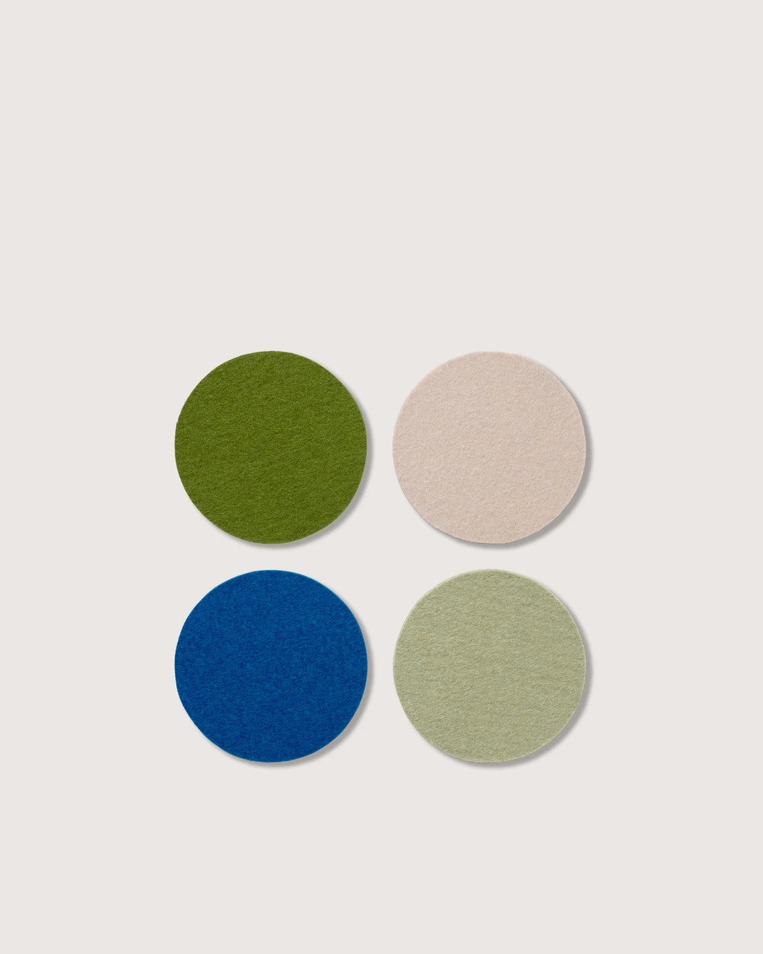 Graf Lantz Bierfizl Merino Wool Round Coaster Multi 4 Pack Terrain Mix