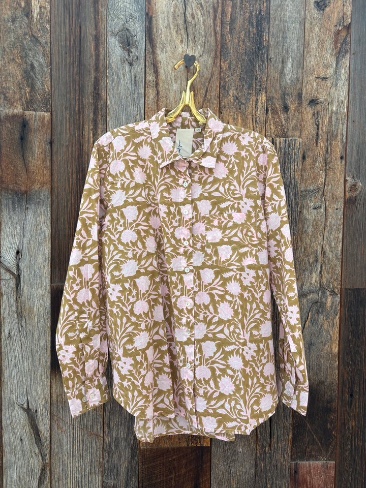 ...and for Good Boyfriend Shirt - Floral Escape Baked Clay/Pink