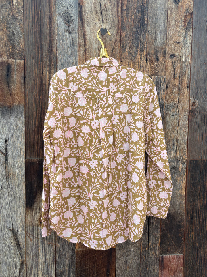 ...and for Good Boyfriend Shirt - Floral Escape Baked Clay/Pink