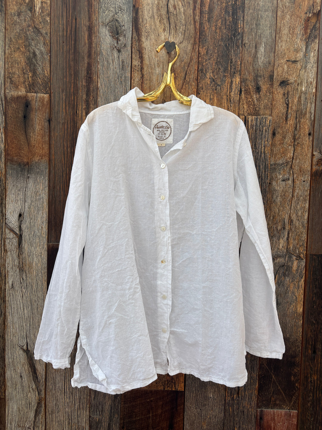 Auntie Oti Button Shirt White