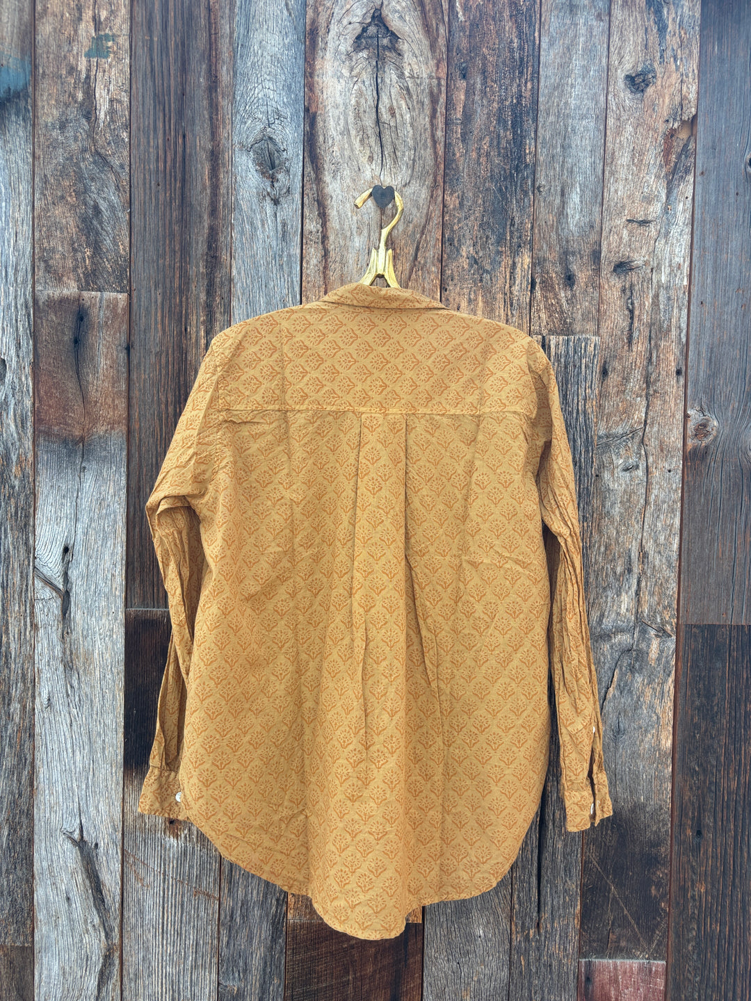 And For Good Good Boyfriend Shirt Sunflower Overdye Honeycomb S/M