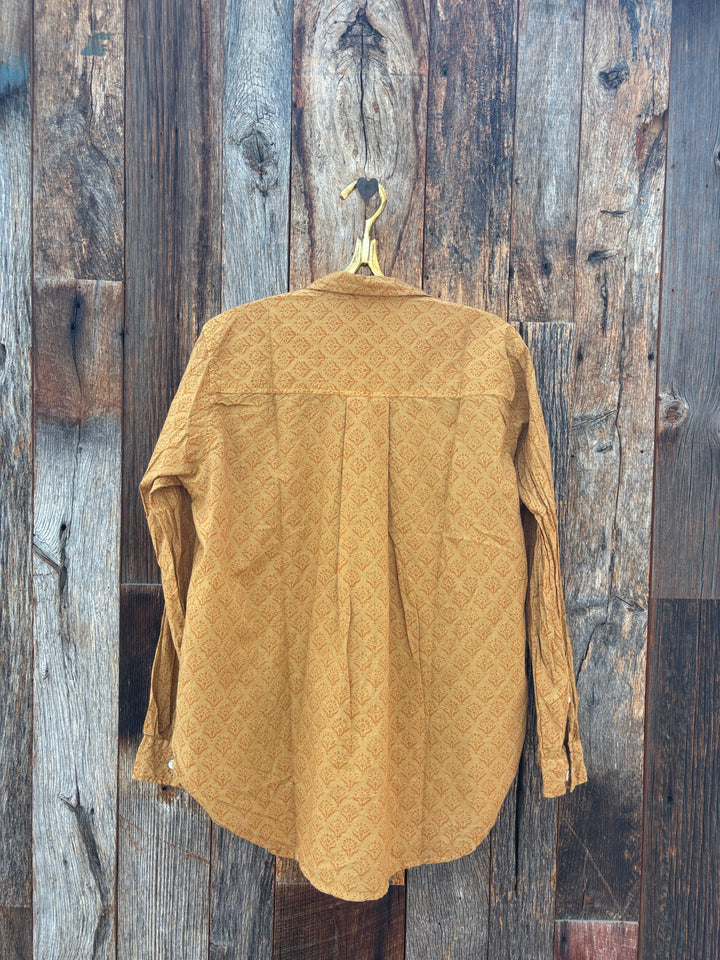 And For Good Good Boyfriend Shirt Sunflower Overdye Honeycomb S/M