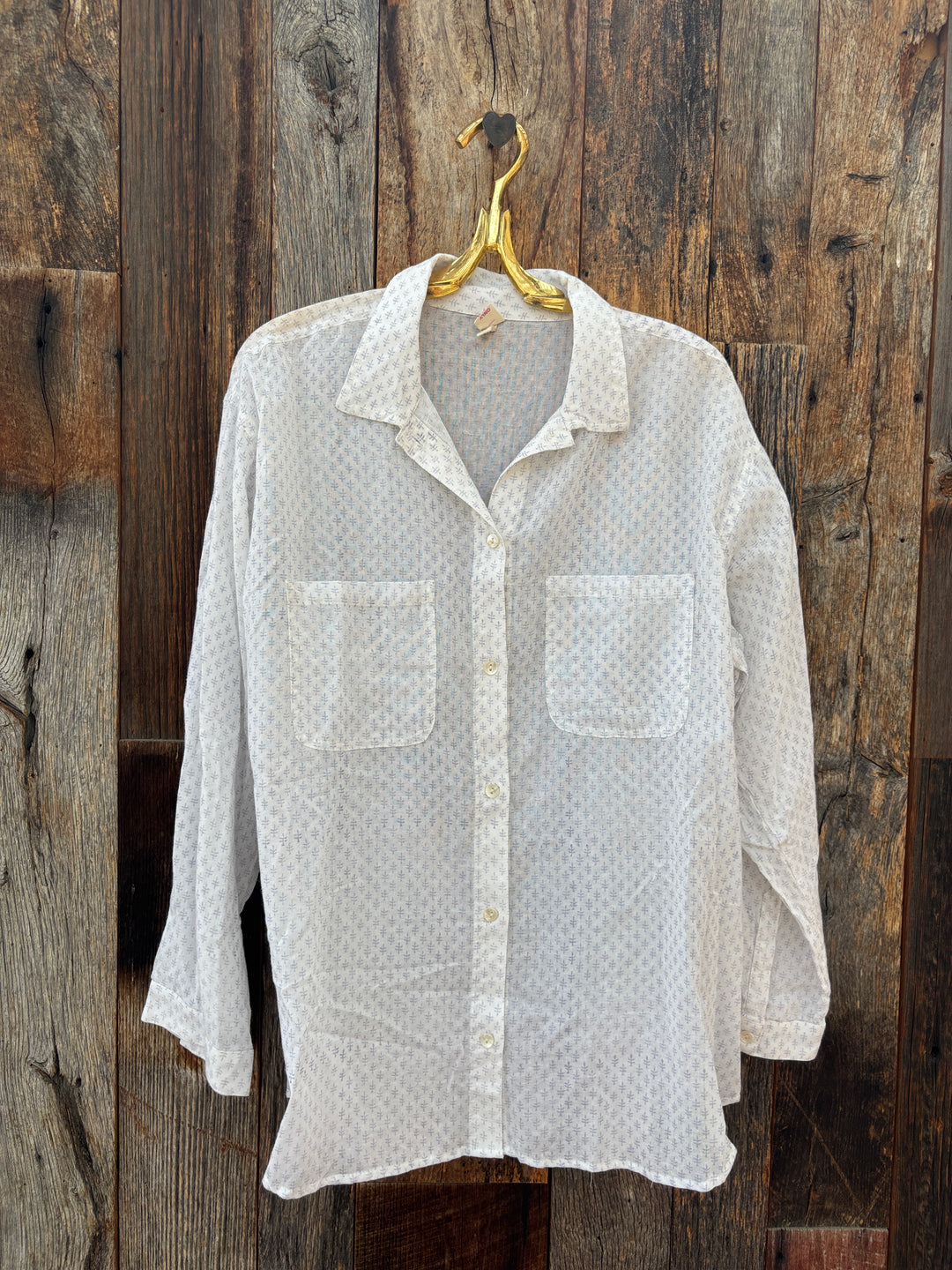 By The Sea Kantha Oversized Beach Shirt Ditsy