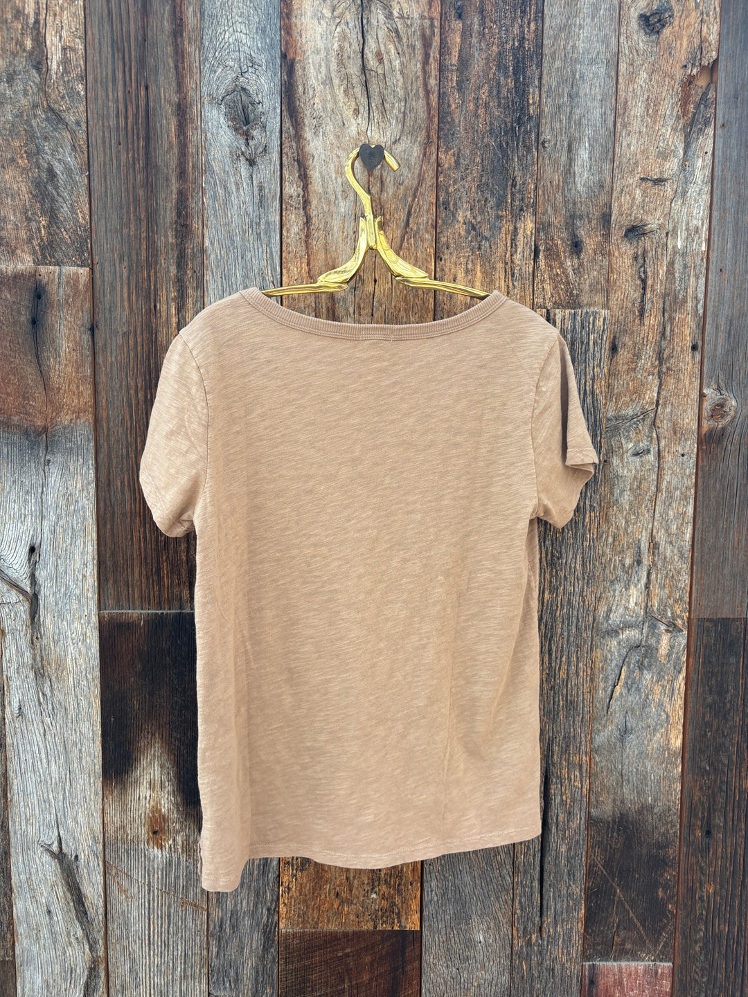 Dylan S/S Deep V-Neck Tee Khaki