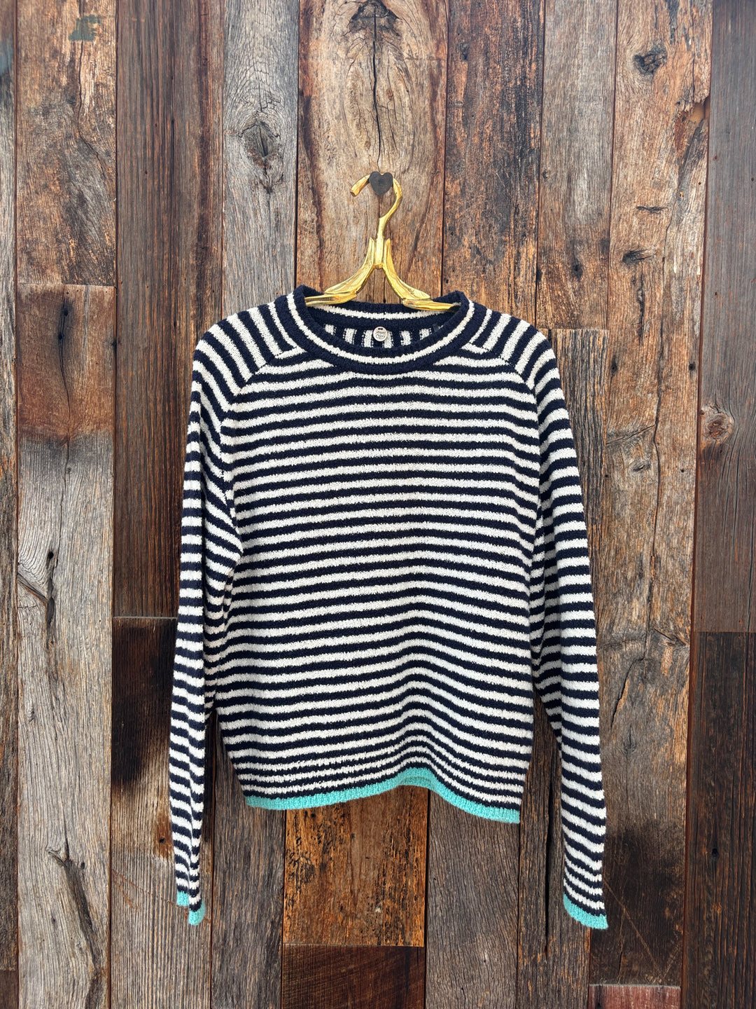 Margaret O'Leary Lola Stripe Pullover- Navy Stripe
