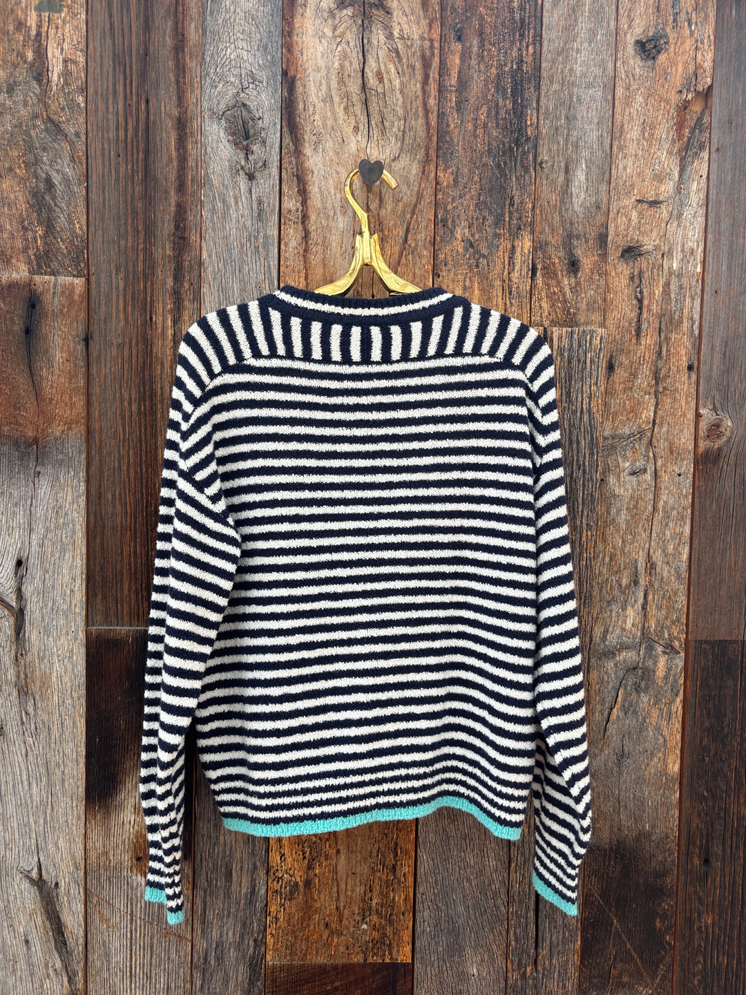 Margaret O'Leary Lola Stripe Pullover- Navy Stripe