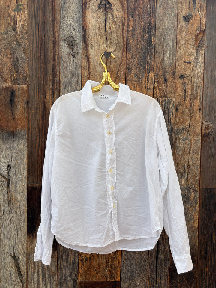Llea Blue Lili No Pocket Cotton Top White