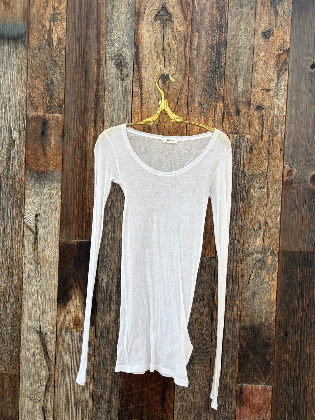 American Vintage Massachusetts Longsleeve Blanc