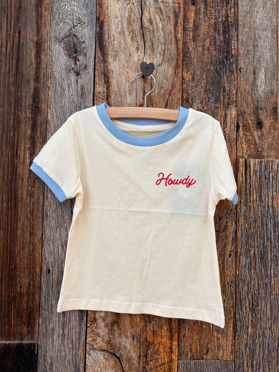 River Road Clothing Howdy Vintage Ringer Tee - Beige