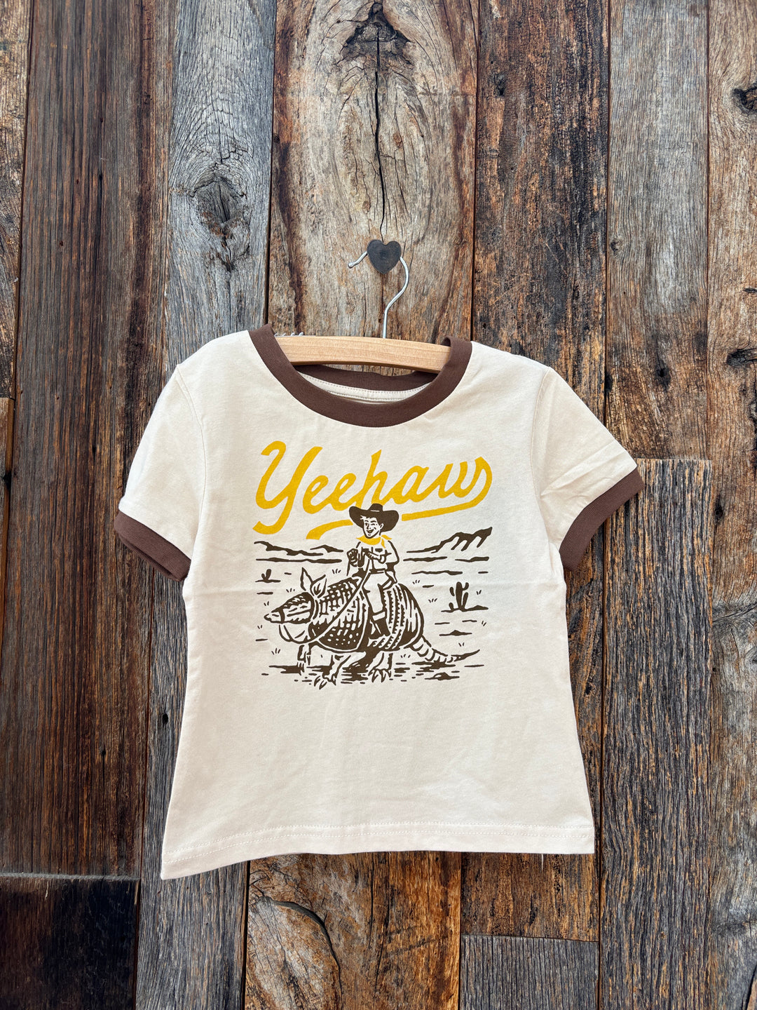 River Road Clothing Yeehaw Vintage Ringer Tee - Beige
