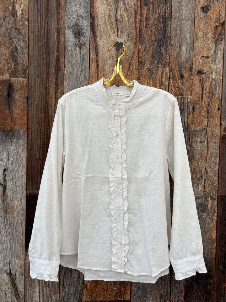Dylan Channing Ruffle Shirt - Natural
