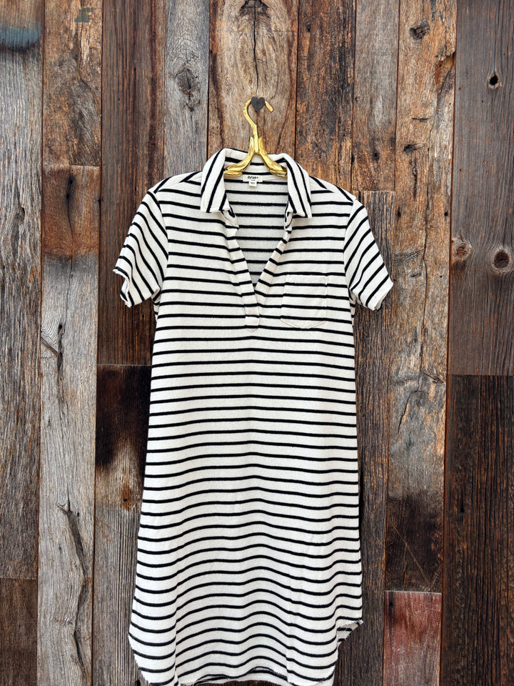 Dylan Mila Dress - Black/Vintage White Stripe