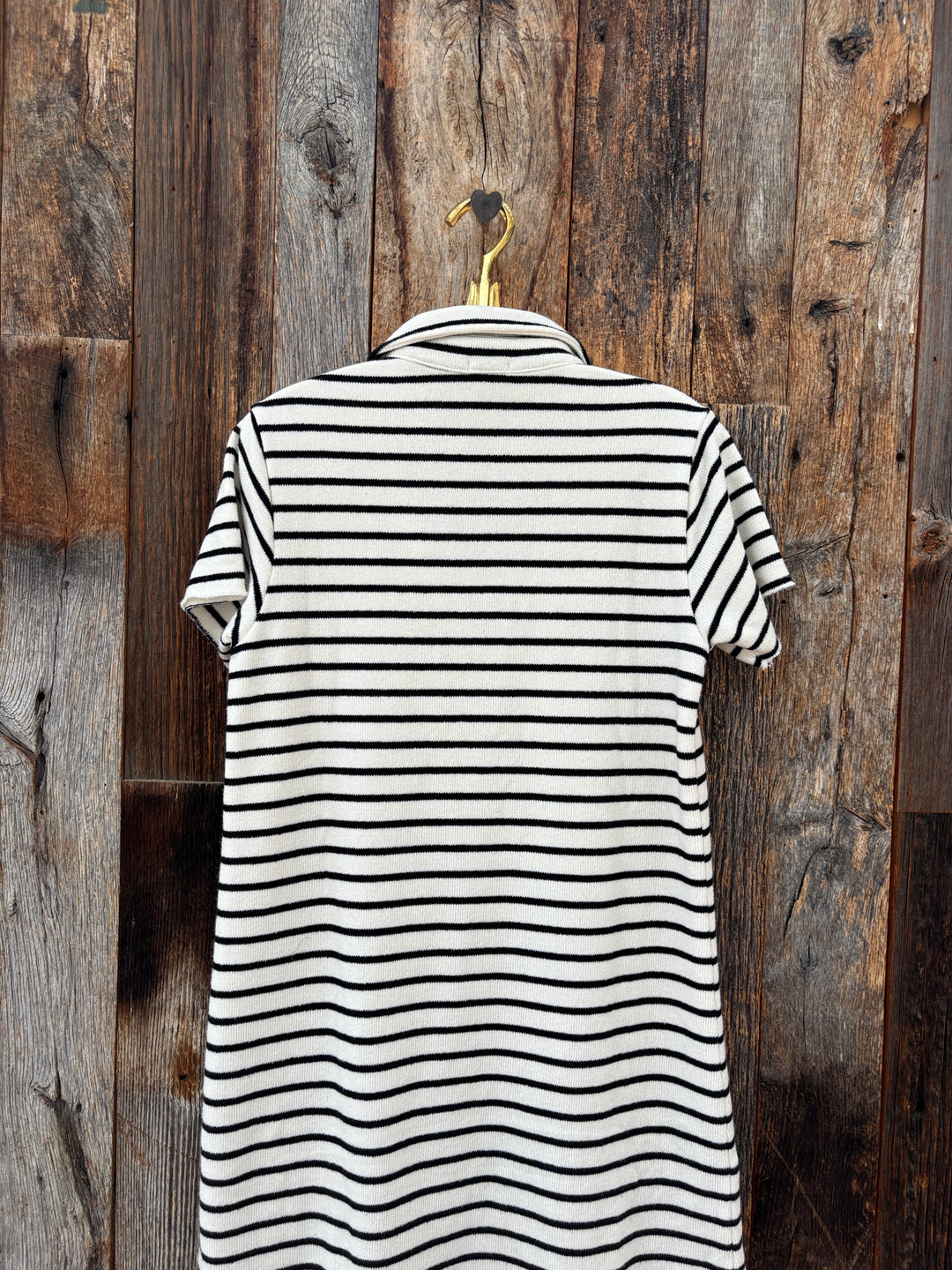 Dylan Mila Dress - Black/Vintage White Stripe