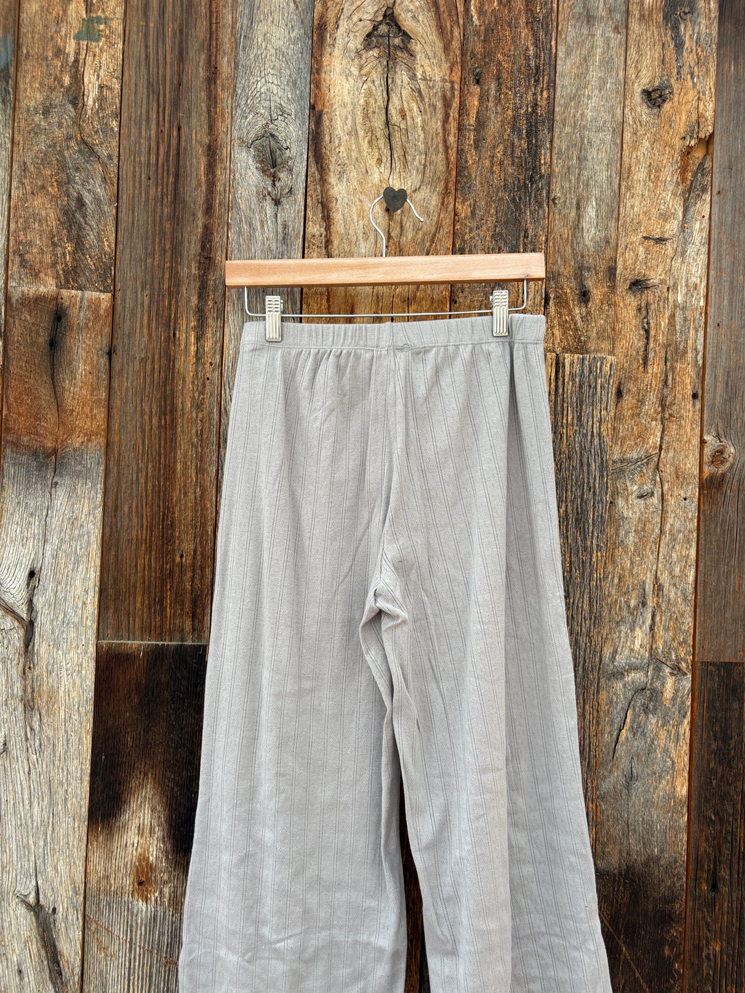 Dylan Kelly Pointelle Wide Leg Pant - Soft Grey