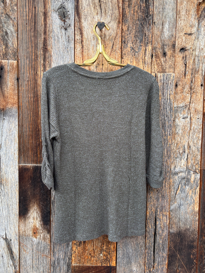 Dylan Elbow Sleeve Crew Tee - Olive Branch
