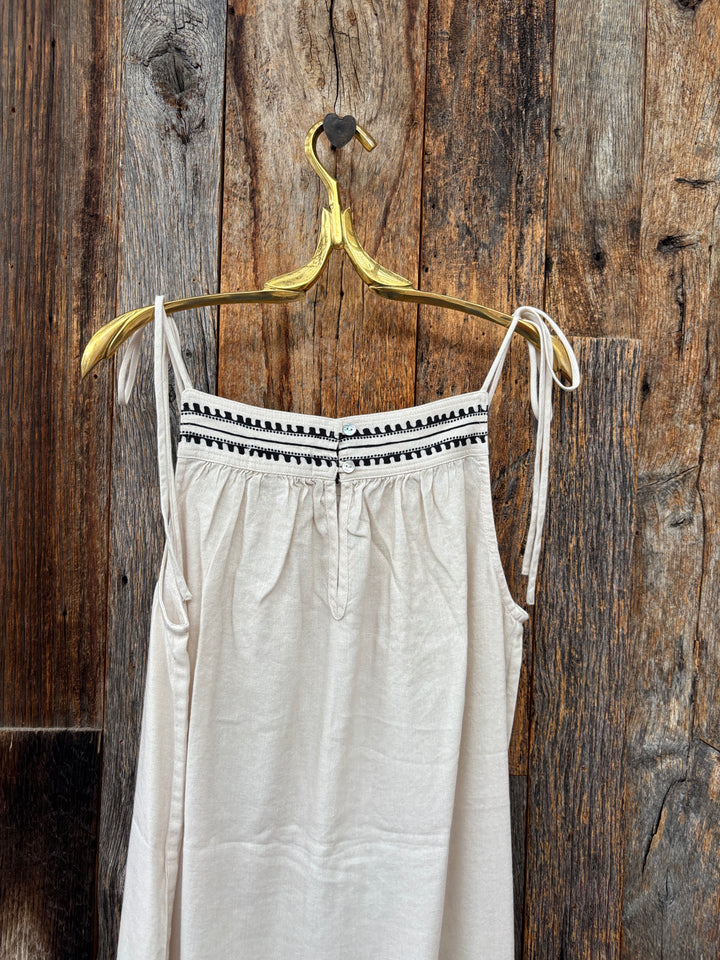 Bella Dahl Tie Strap Maxi Dress - Botanical Print