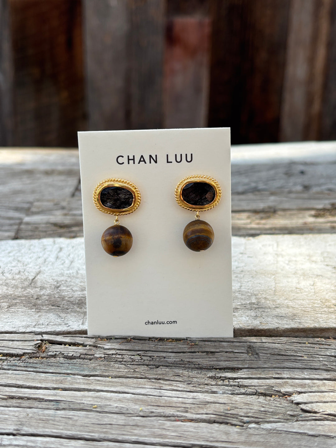 Chan Luu Black Rutilated Quartz Earrings EG-6033