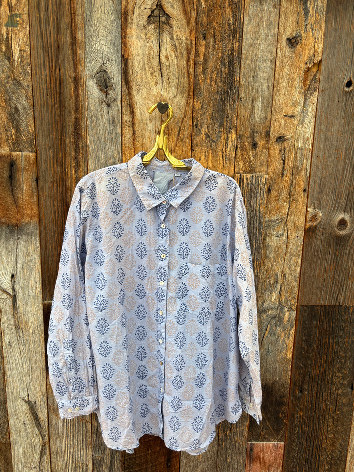 ...and for good Good Boyfriend Shirt - Hyacinth Overdye Cornflower  Blue