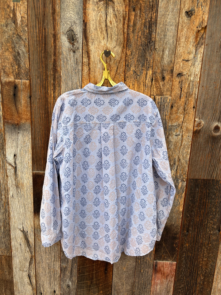 ...and for good Good Boyfriend Shirt - Hyacinth Overdye Cornflower  Blue