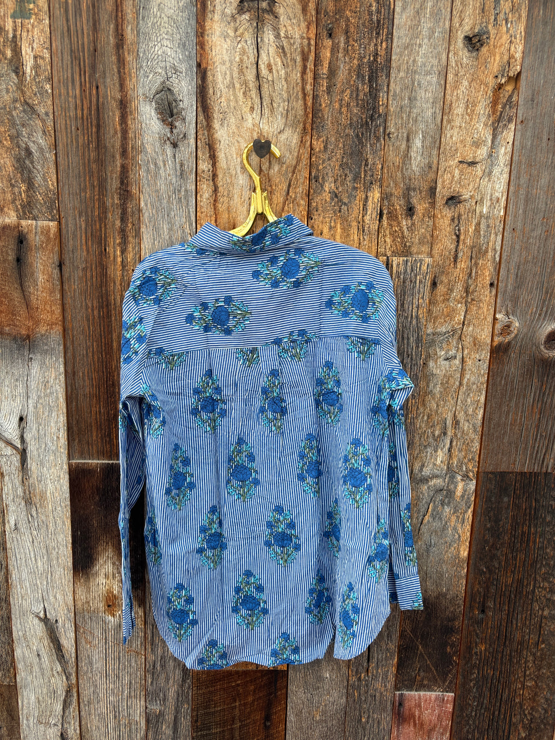 ...and for good Good Boyfriend Shirt - Avalon Floral Coastal Blue