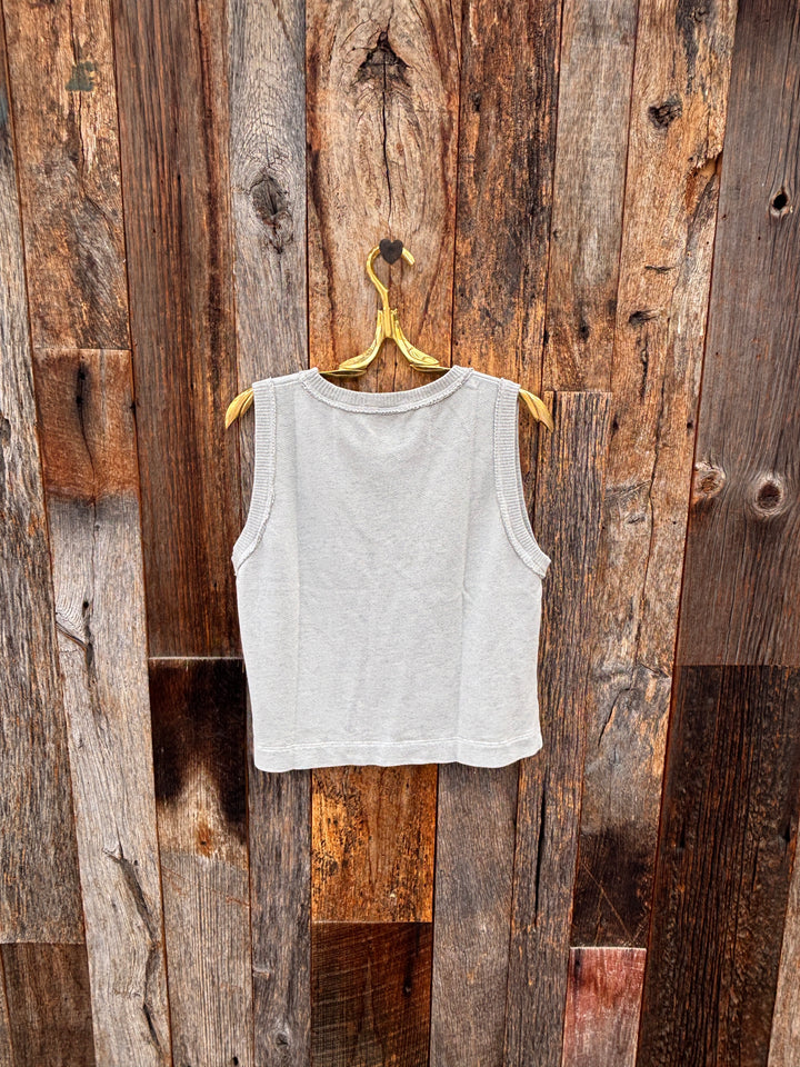 Project Social T Gwynn Crew Neck Terry Tank - Moonstone