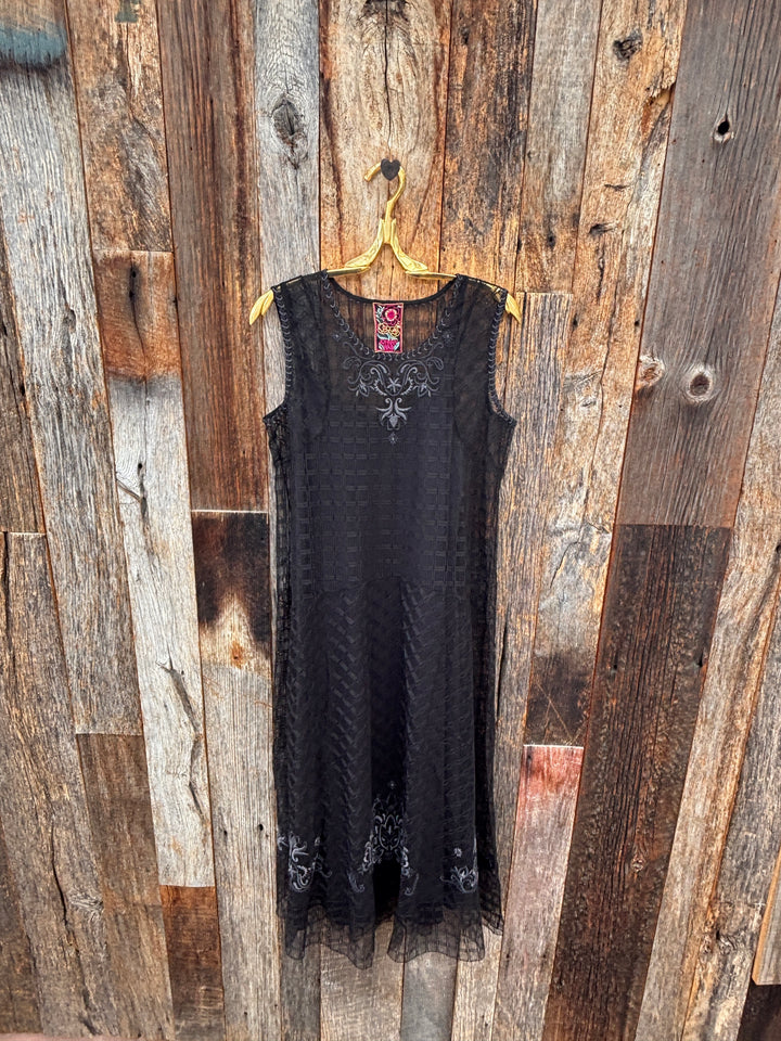 Johnny Was Luigianna Midi Dress - Black