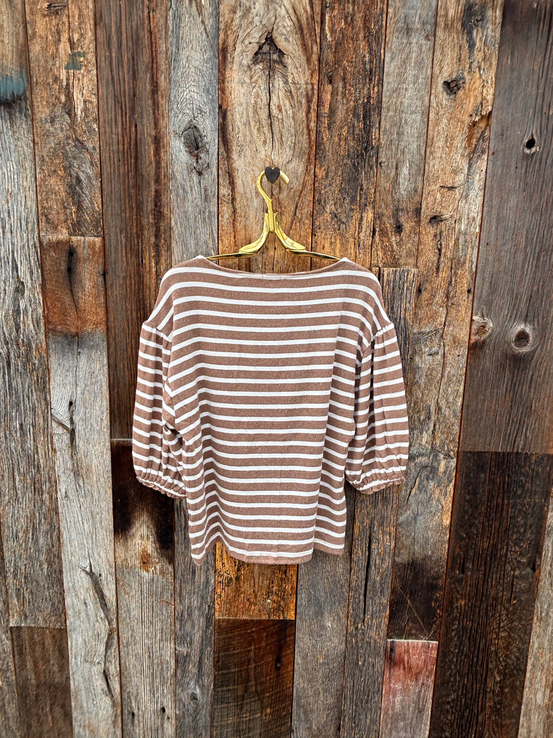Dylan Monroe Top - Teddy/Natural Stripe