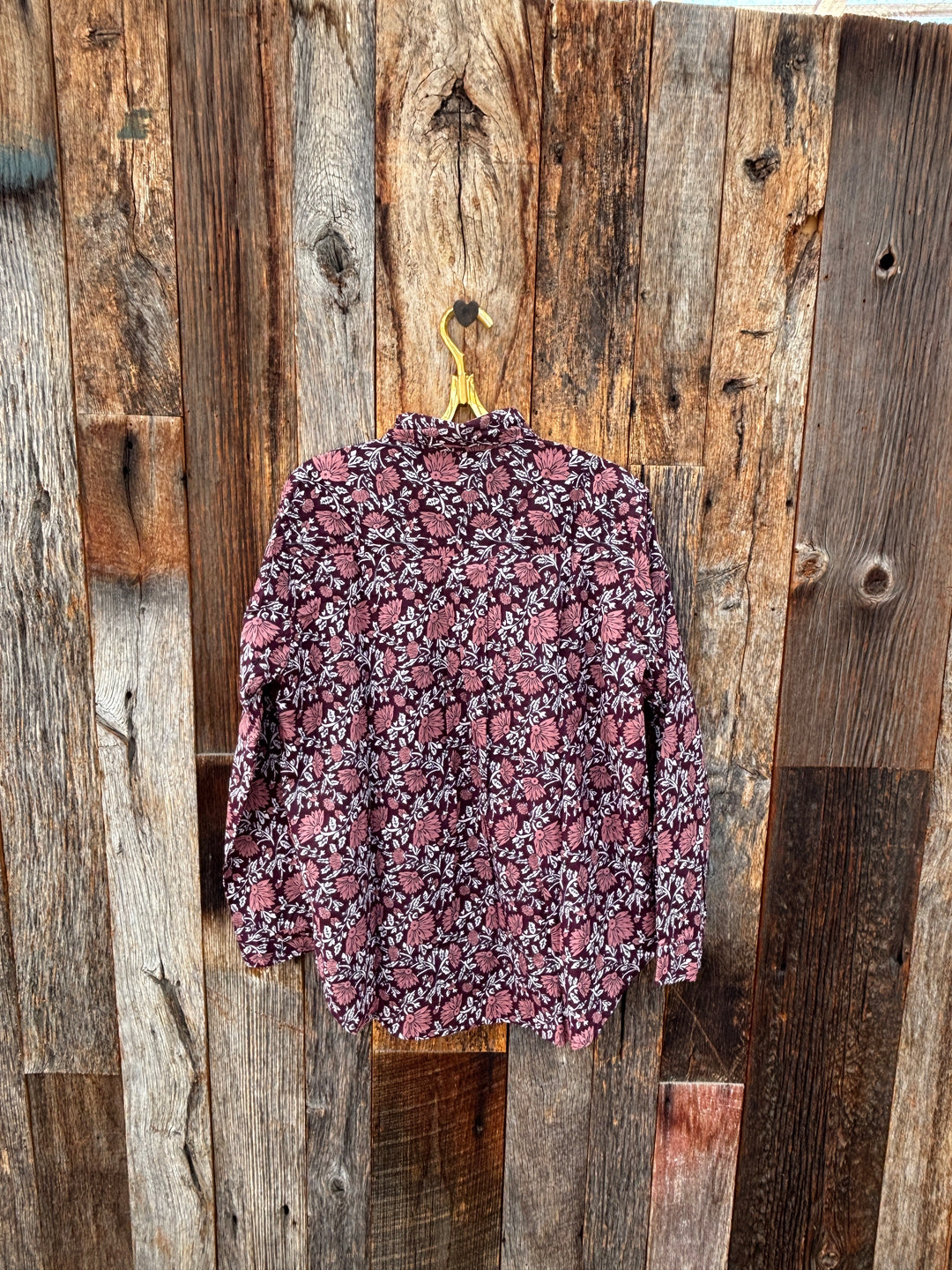 ...and for good Good Boyfriend Shirt - Ojai Floral Beet/Raisin Rose