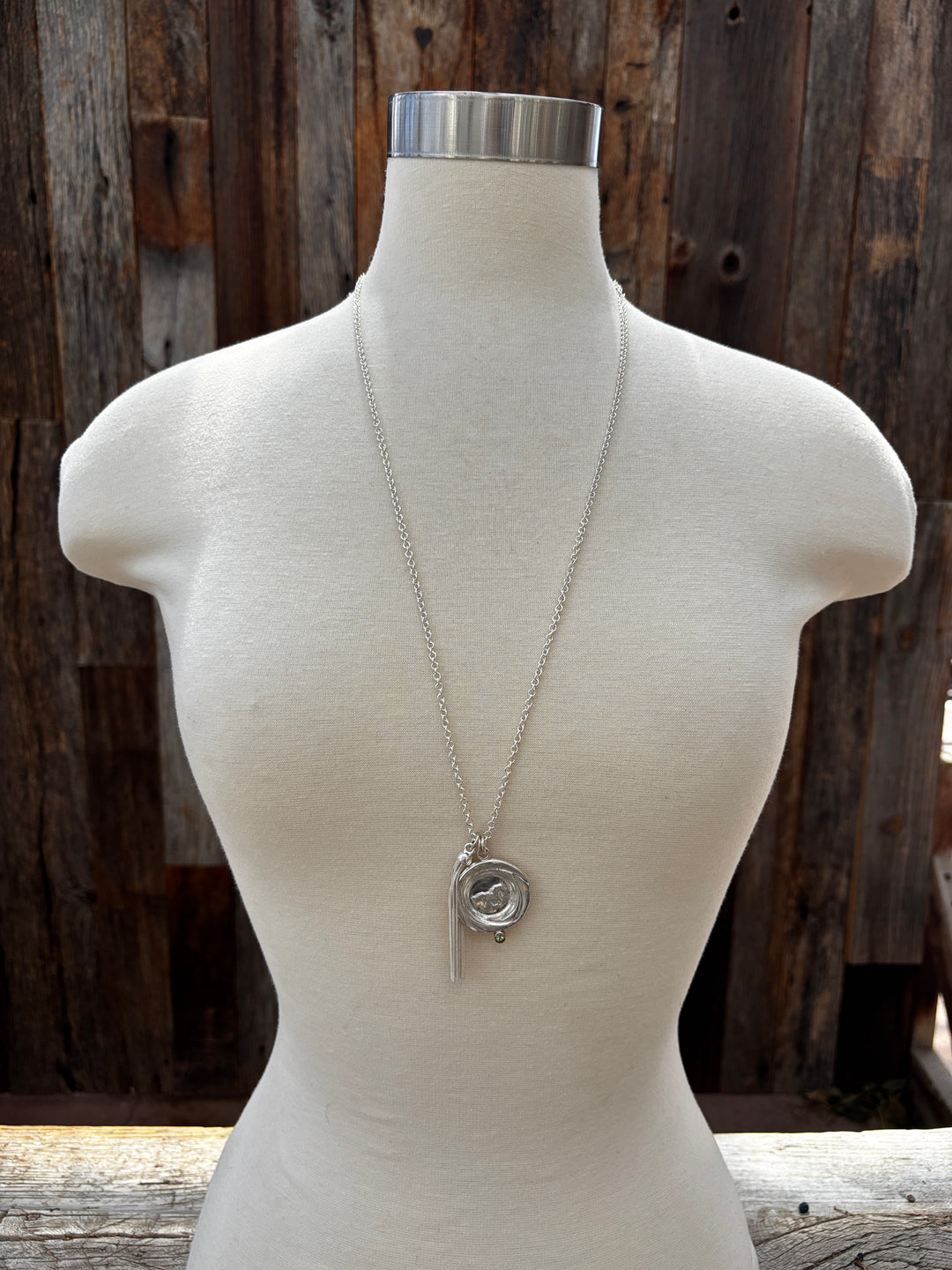 Ashton Wax Seal Fiore Tassel Necklace - Green