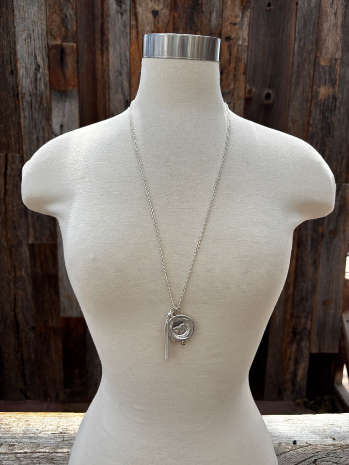 Ashton Wax Seal Fiore Tassel Necklace - Green