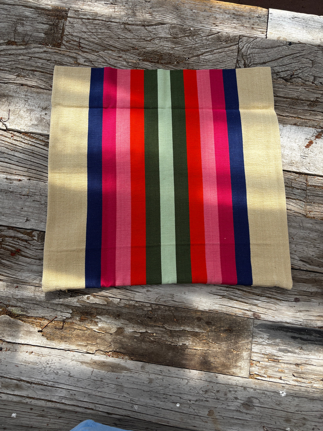 Garza Marfa Cotton Canvas 18" Pillowcase - Indigo Spectrum