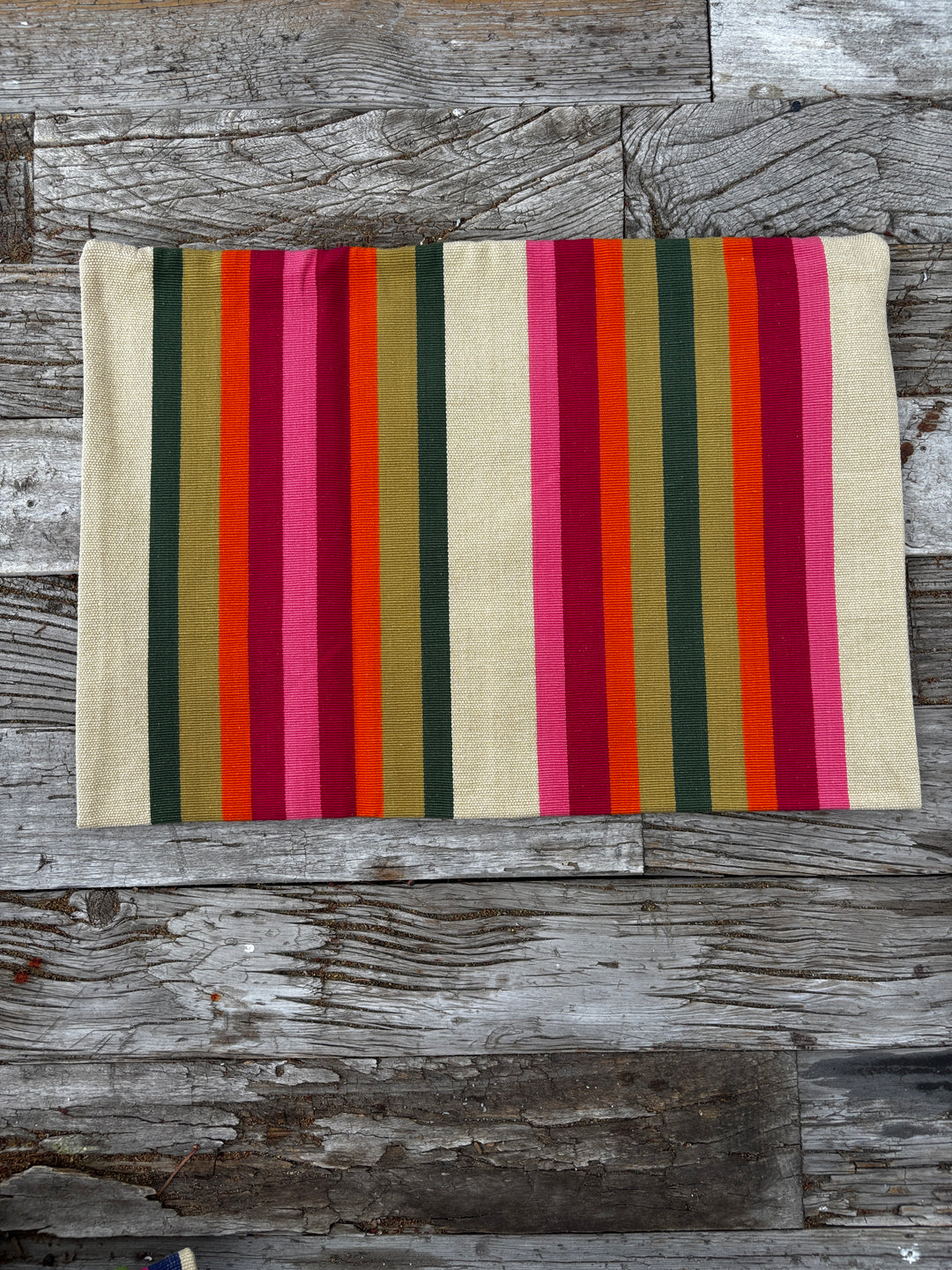 Garza Marfa Cotton Canvas 14"x20"  Pillowcase -Sage Rosa