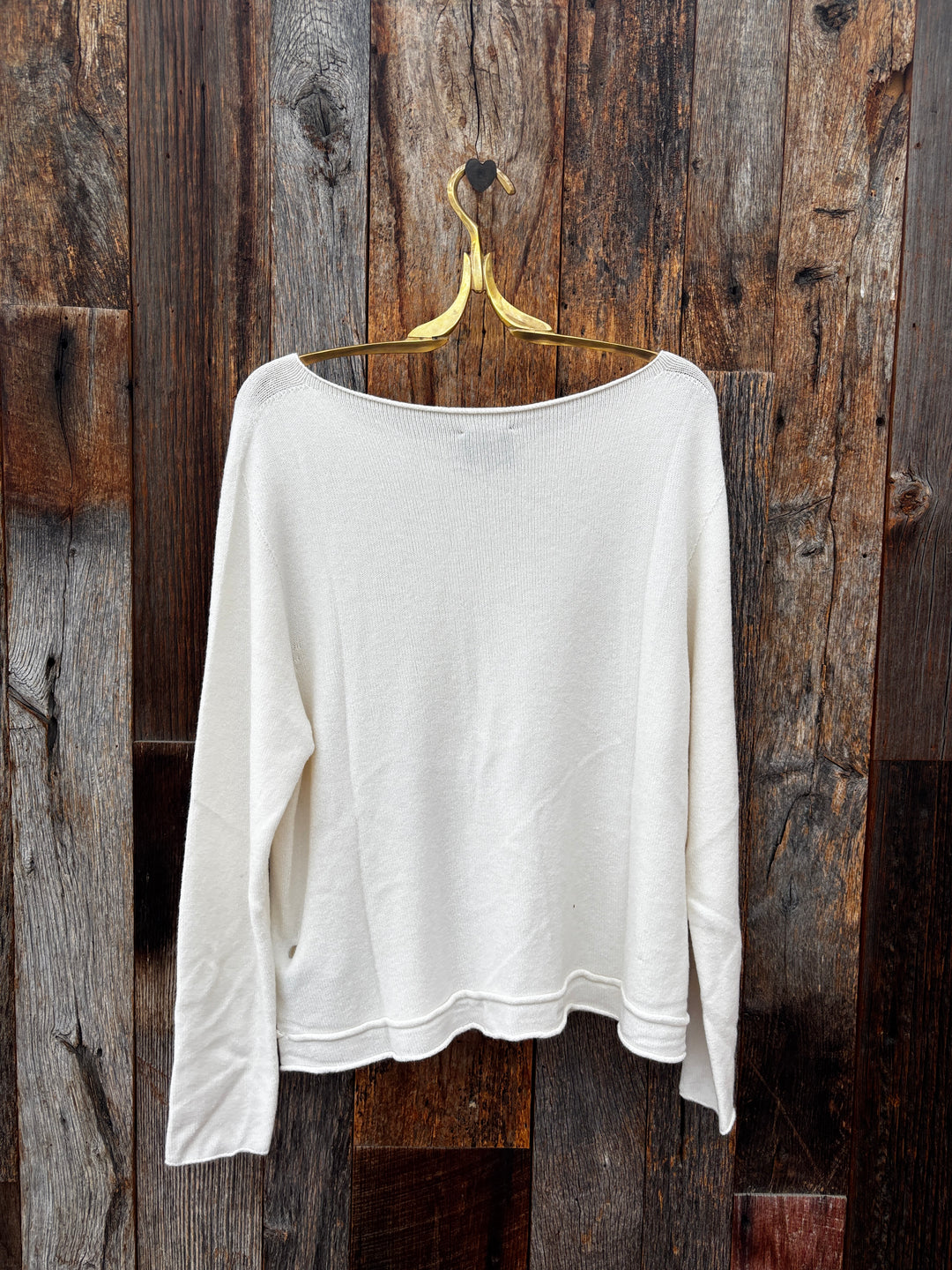 Milio Milano Rolled Hem Cozy L/S Sweater - Panna Cotta