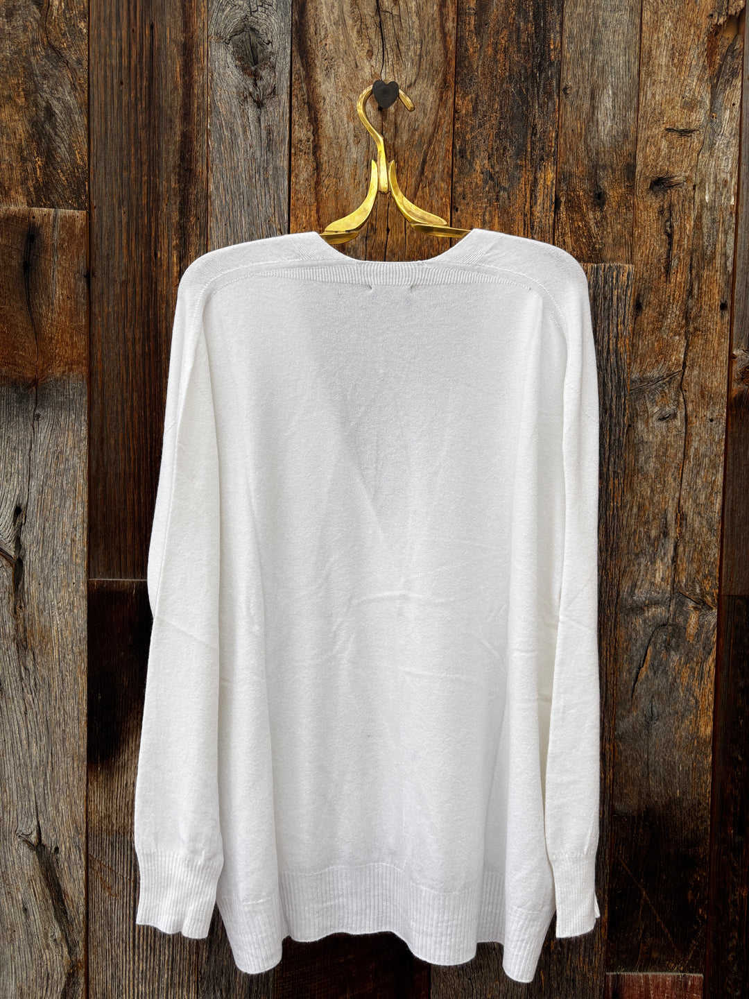 Milio Milano Ultra Soft Button Down Knit Cardigan - Winter White