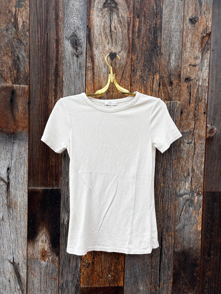 Milio Milano Ribbed S/S Top - Butter
