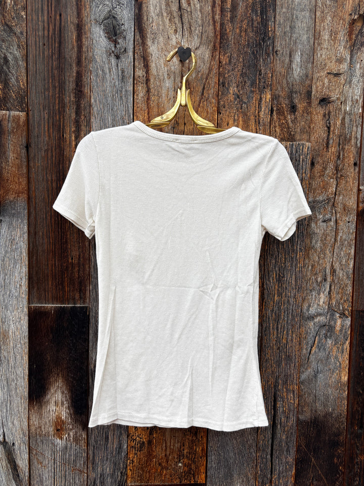 Milio Milano Ribbed S/S Top - Butter