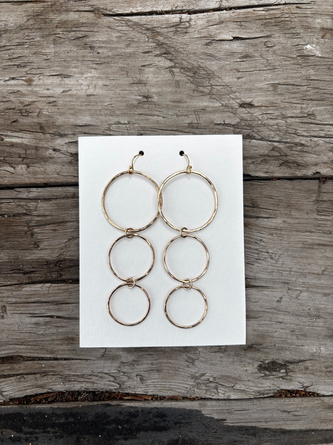 Elizabeth Nicole GF Triple Drop Earrings