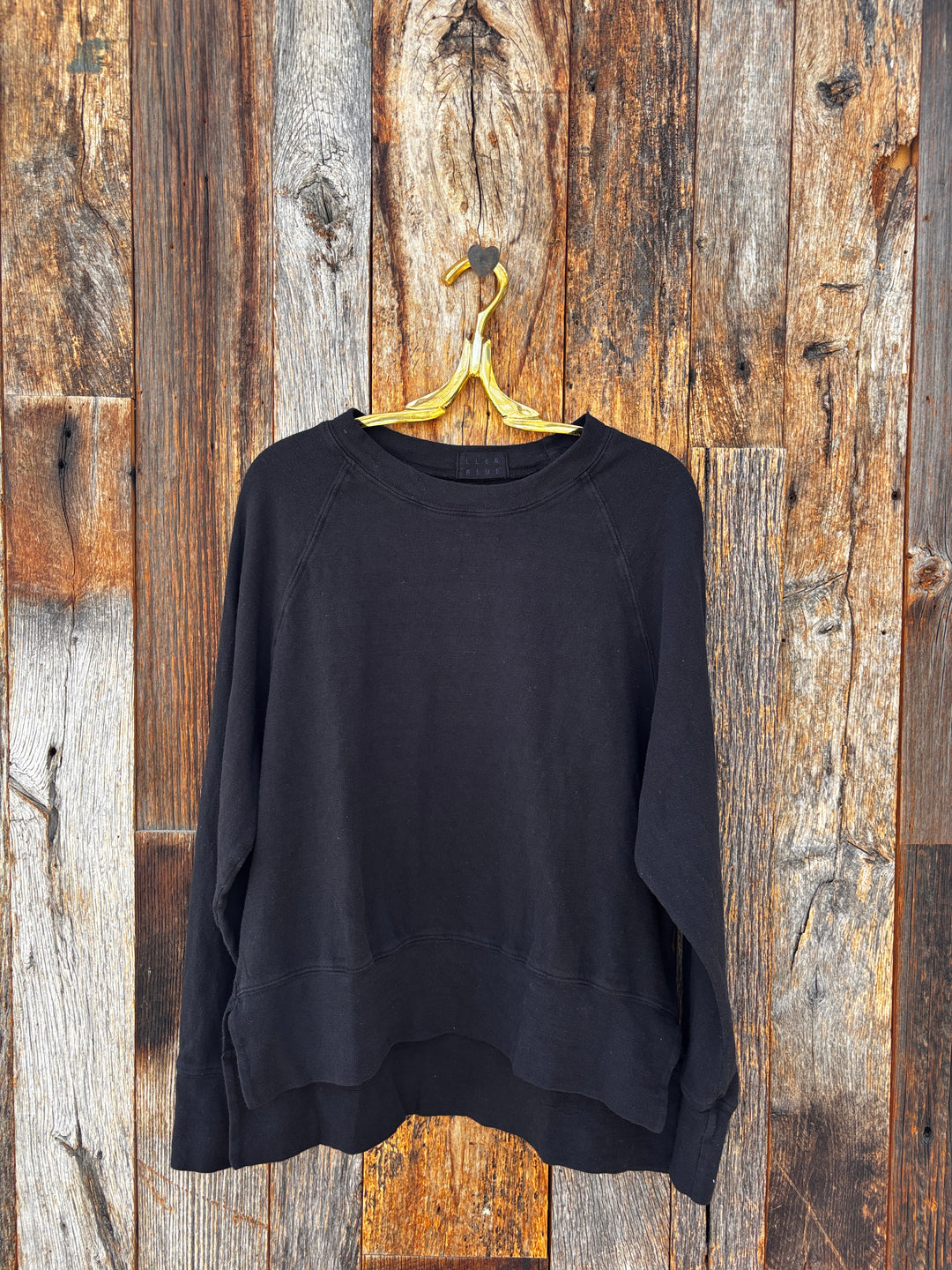 Llea Blue Addy Raglan Sweatshirt Black