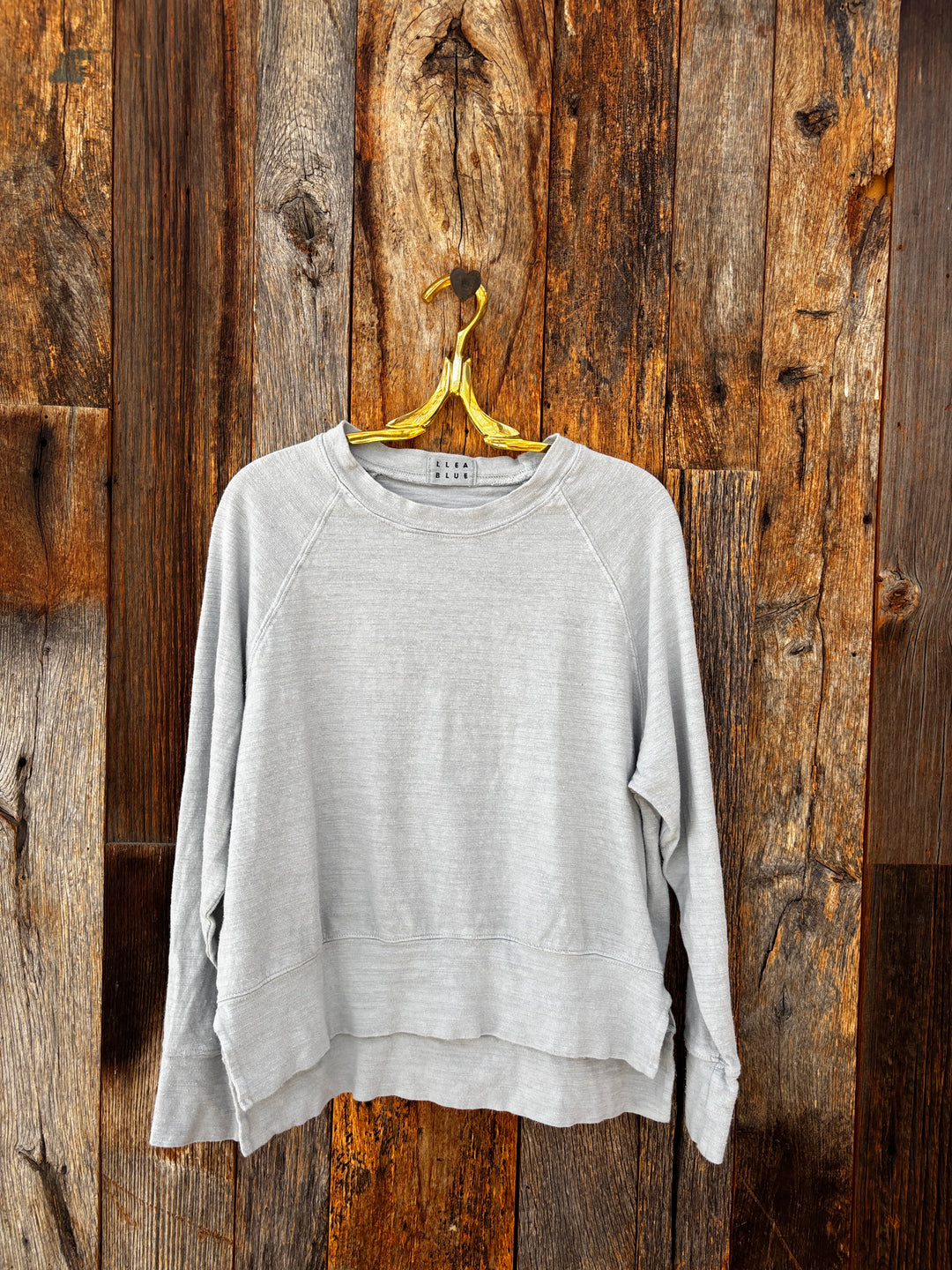 Llea Blue Addy Raglan Sweatshirt Ash