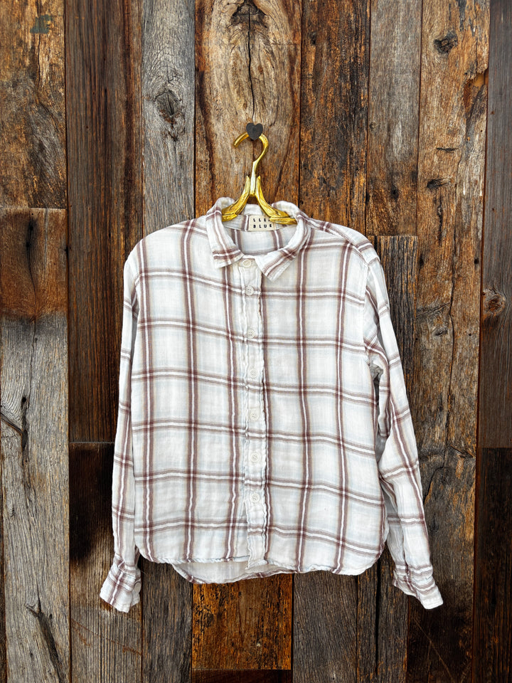 Llea Blue Lilie Shirt Double Cotton Plaid - Wash